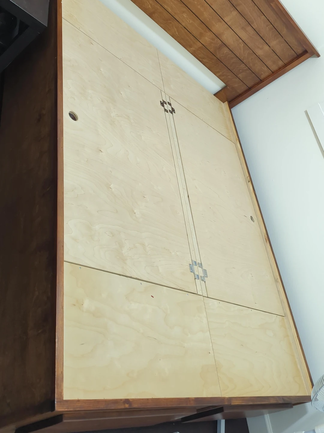 Custom Wooden Storage bed with headboard