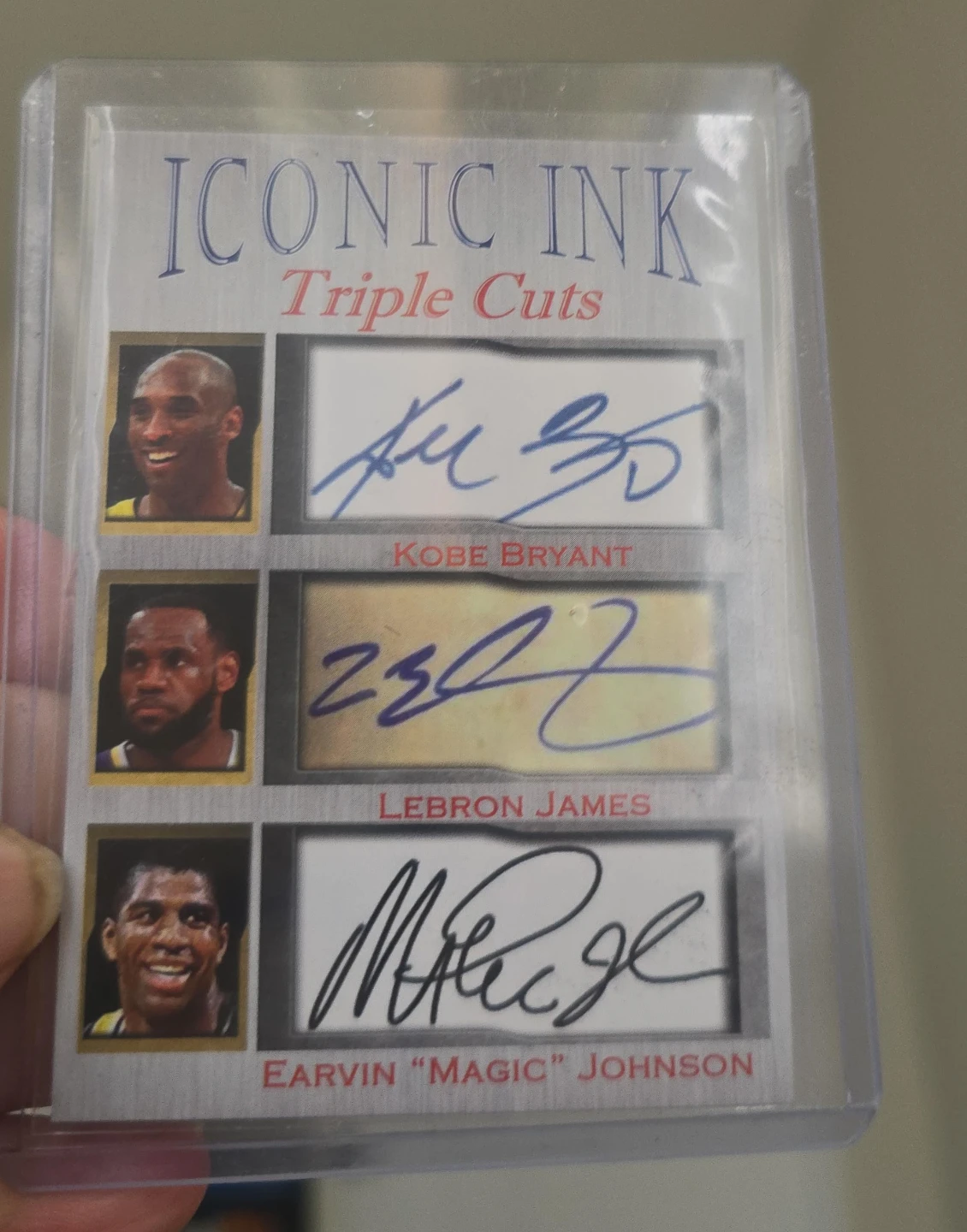 Iconic Ink Triple Cuts Basketball Card