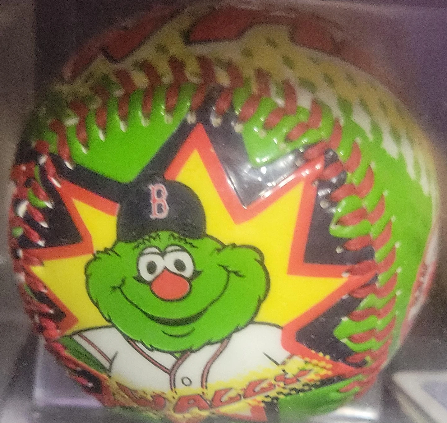 Oscar the Grouch Boston Red Sox Baseball