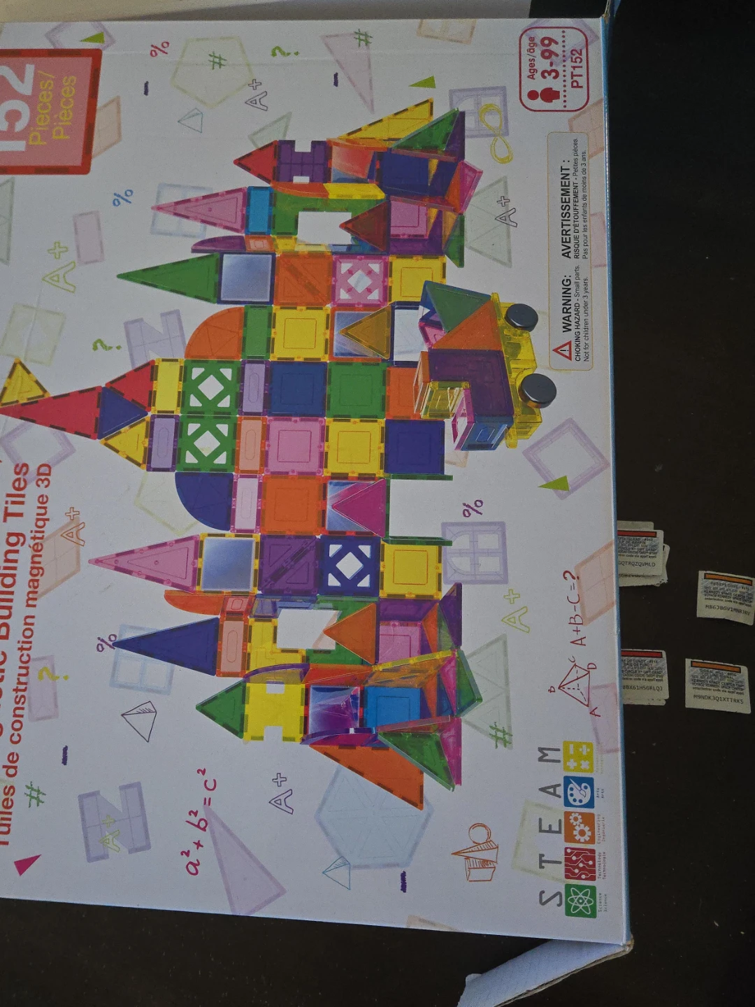 Magnetic Building Tiles 152 Pieces