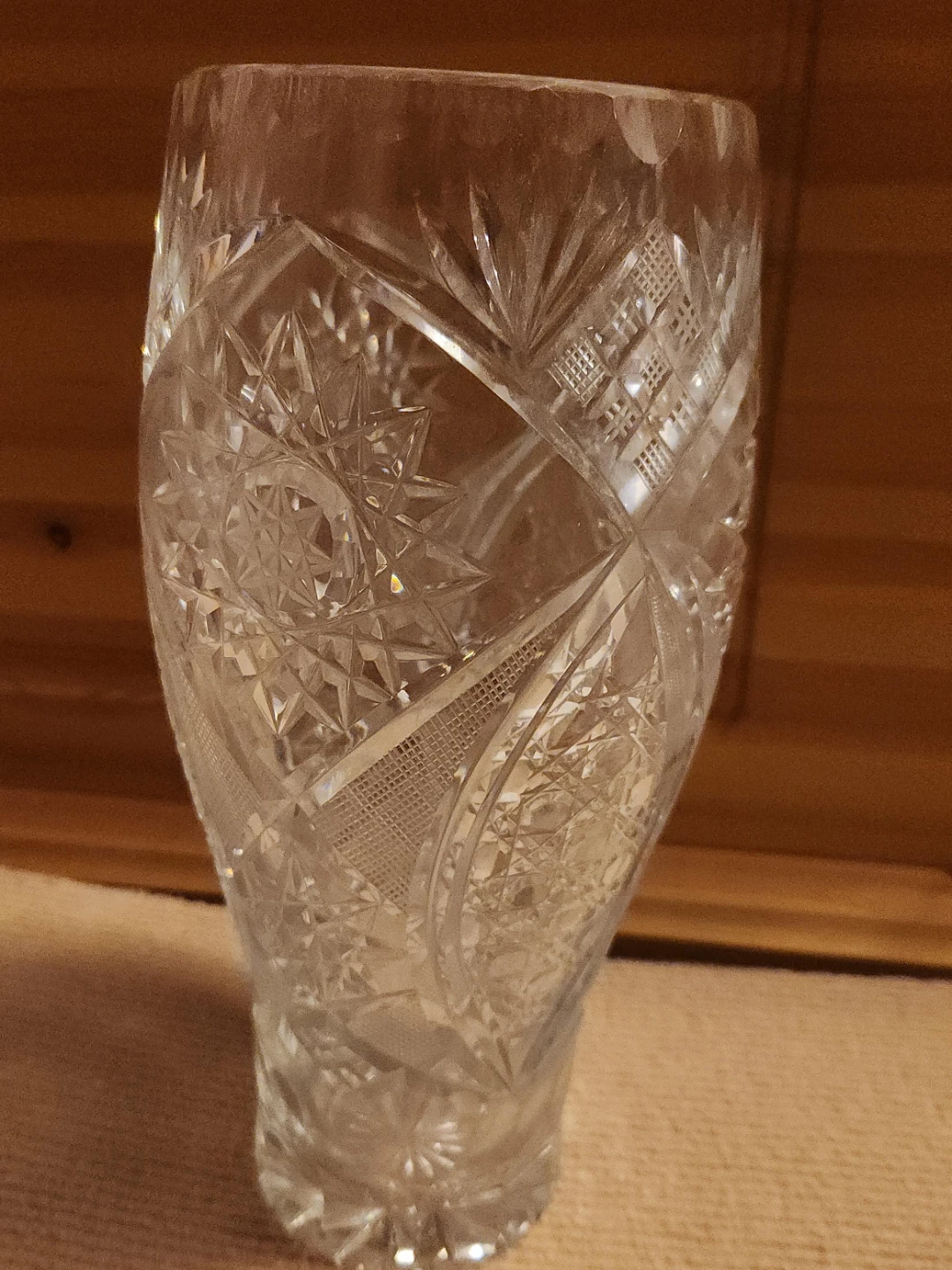 Vintage Cut Glass Vase