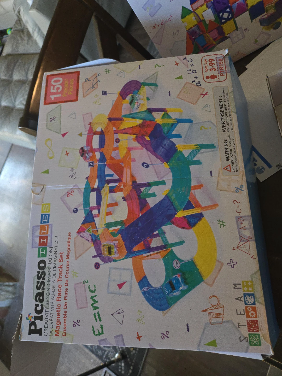 PicassoTiles 150-Piece Magnetic Race Track Set