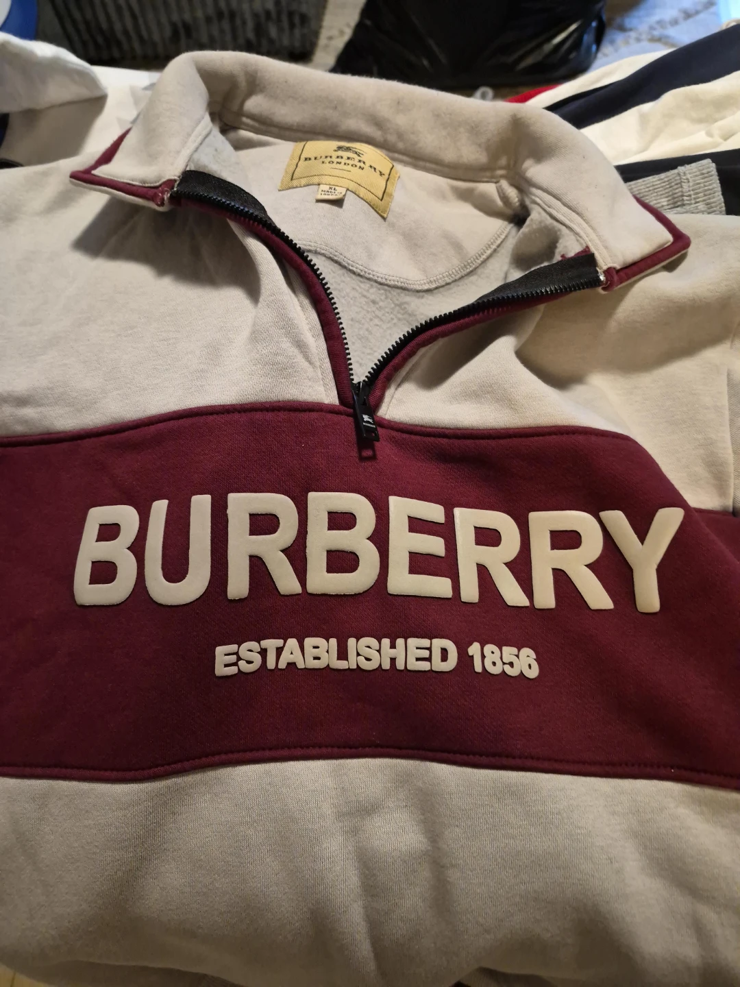 Burberry Quarter Zip Sweatshirt