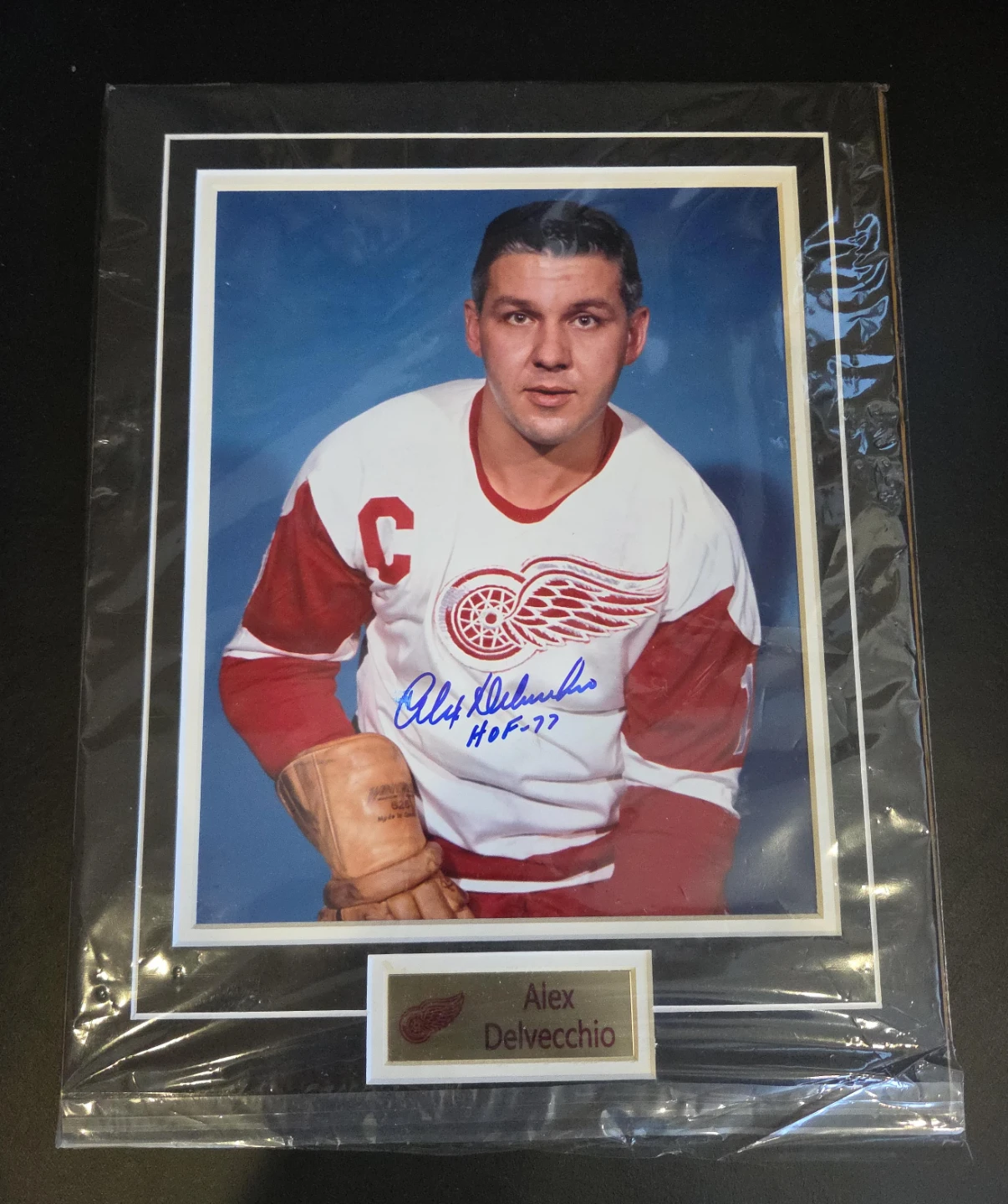 Alex Delvecchio Signed Detroit Red Wings Photo