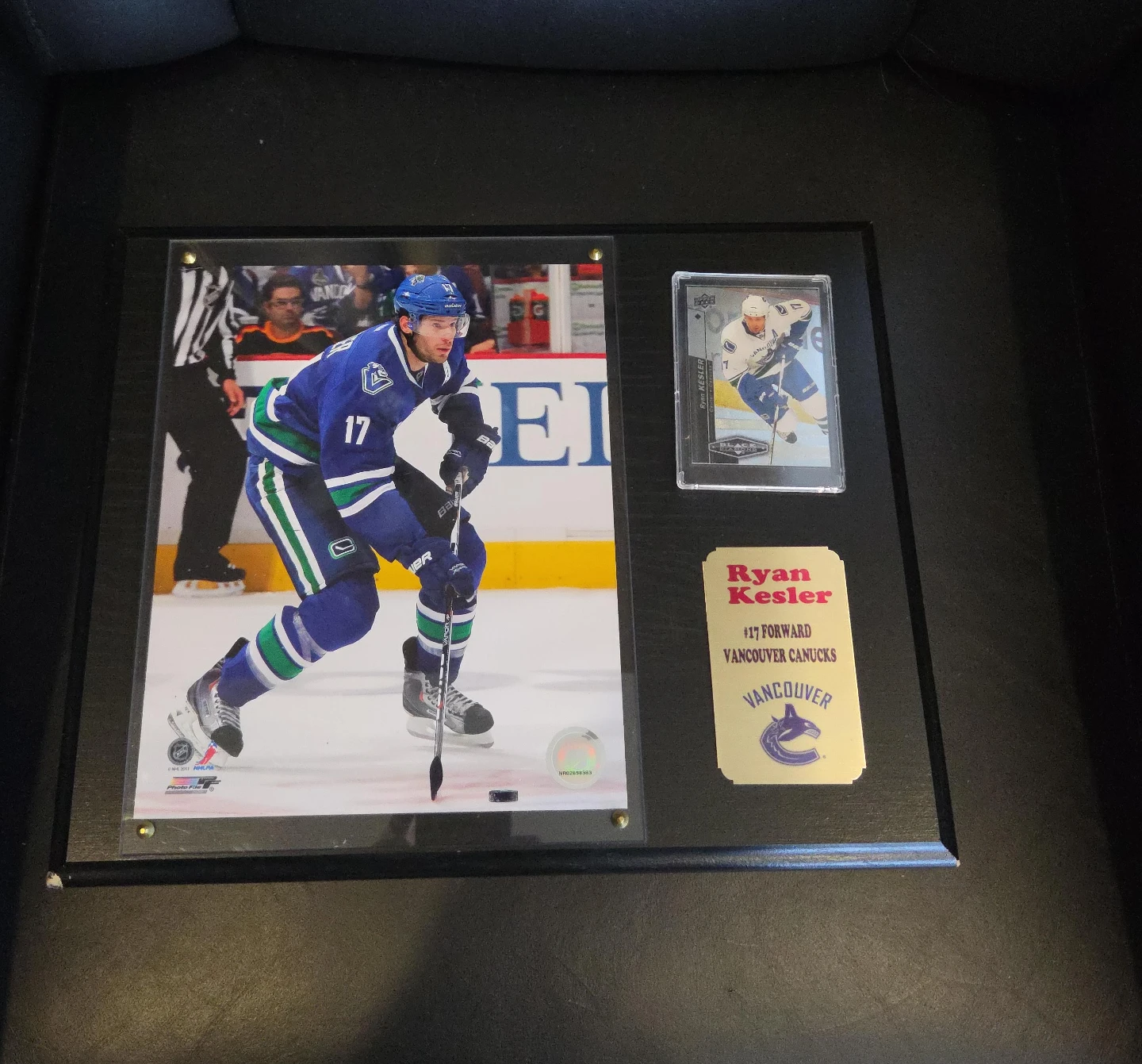 Ryan Kesler Vancouver Canucks Plaque