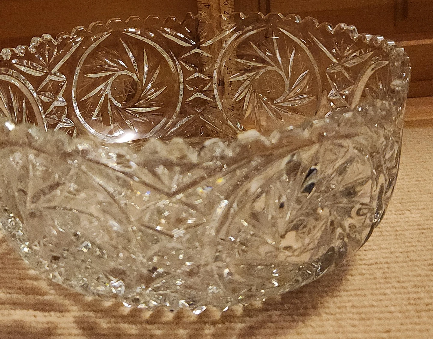 Vintage Crystal Serving Bowl