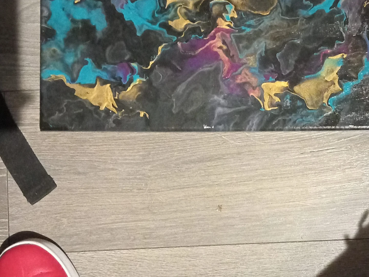 Abstract Pour Painting on Canvas