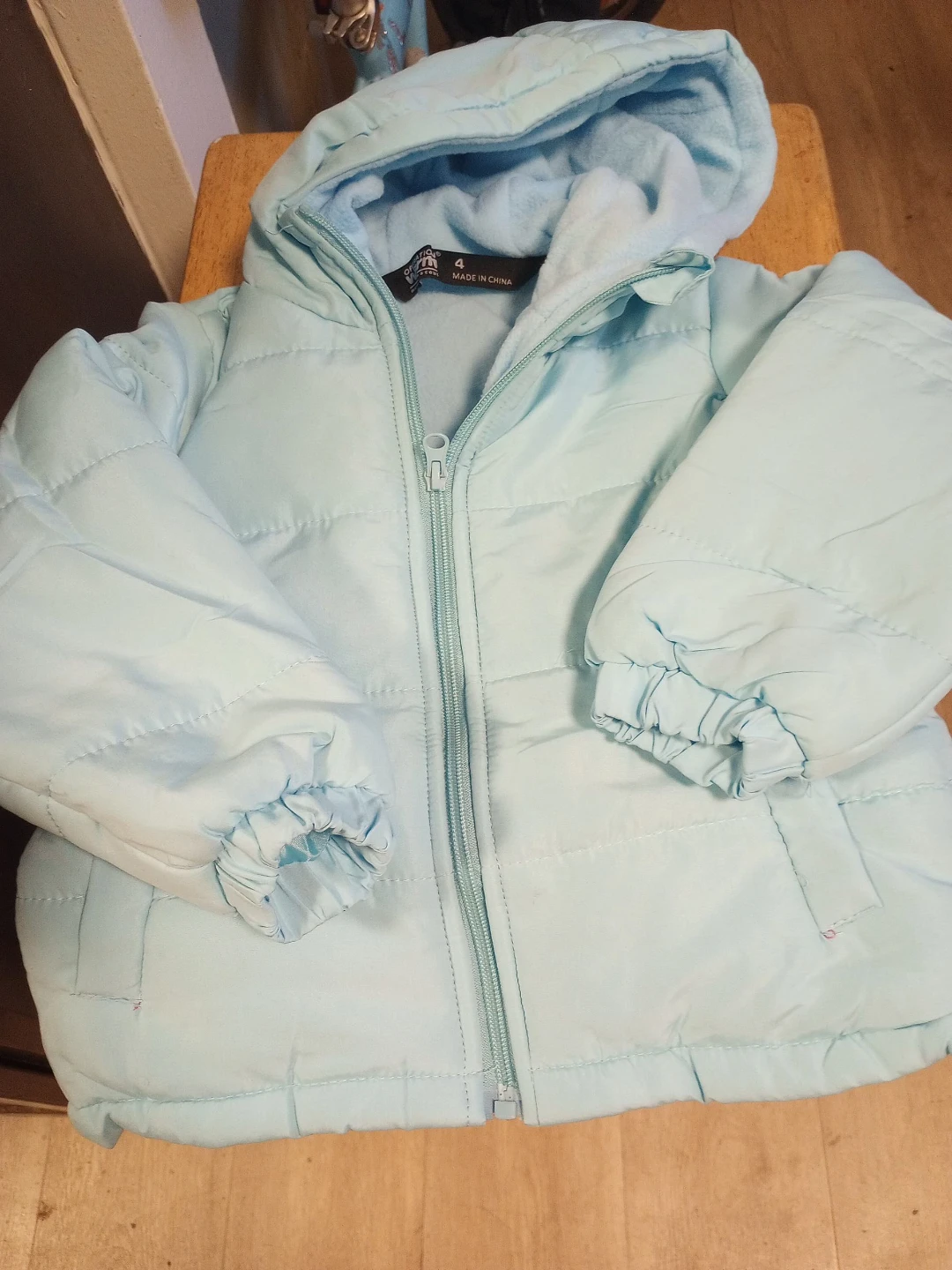 Light Blue Kids Puffer Jacket
