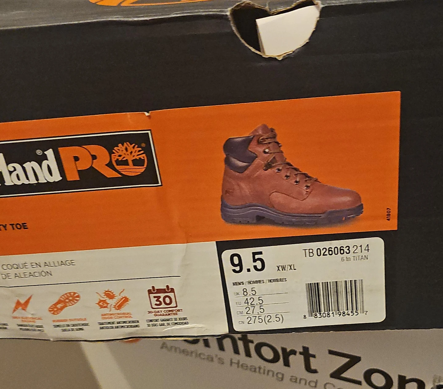 Timberland PRO 6in Titan Work Boots Size 9.5 XW