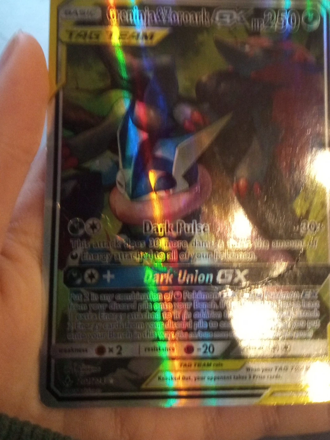 Greninja & Zoroark-GX Tag Team Pokémon Card