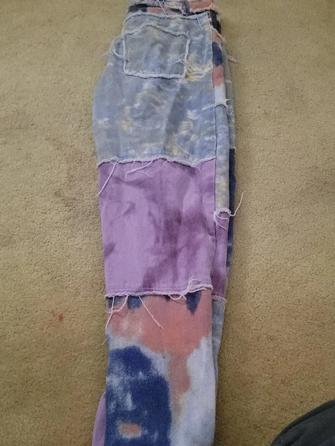Patchwork Tie-Dye Jeans