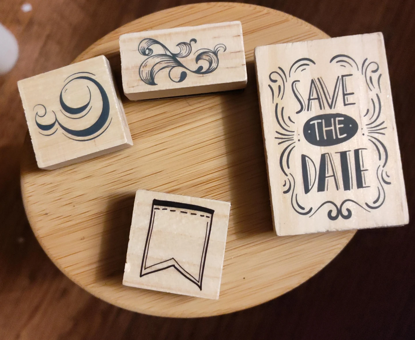 Set of 4 Decorative Rubber Stamps