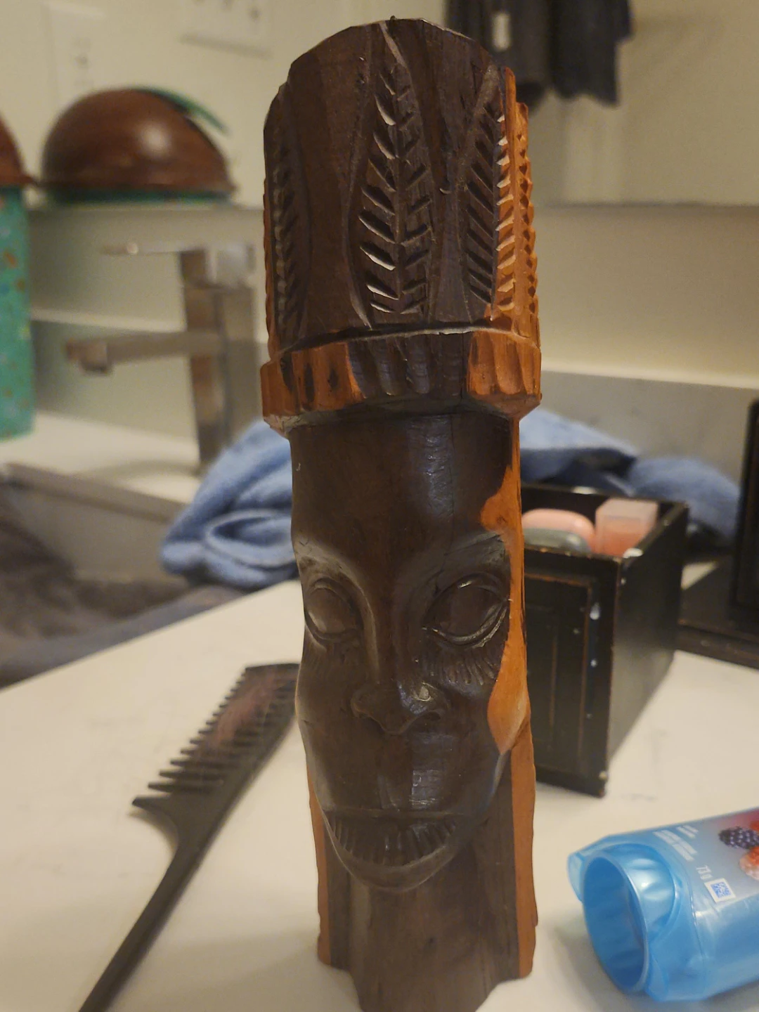 Hand-Carved Wooden Figurine
