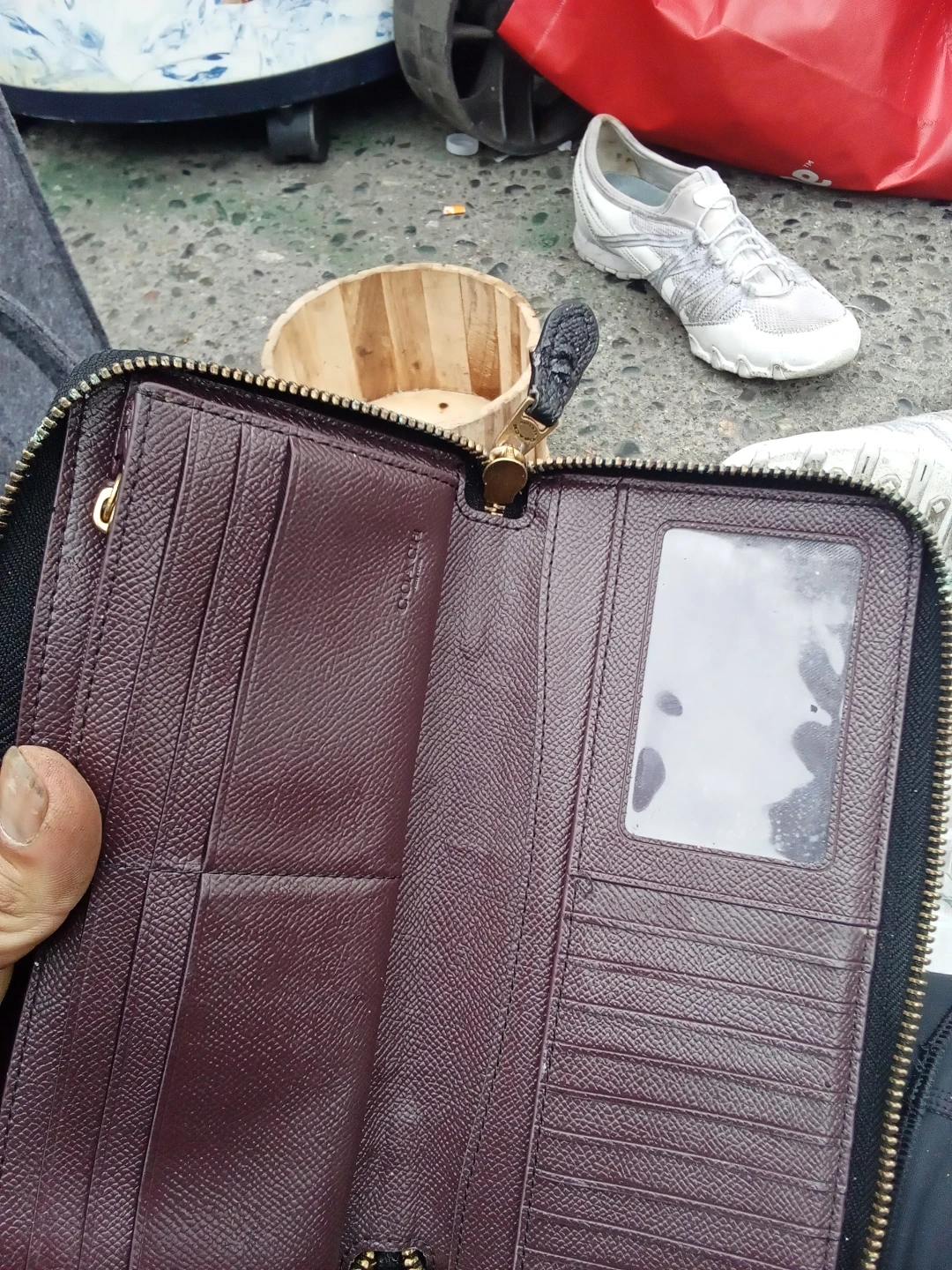 Coach zip-around long wallet