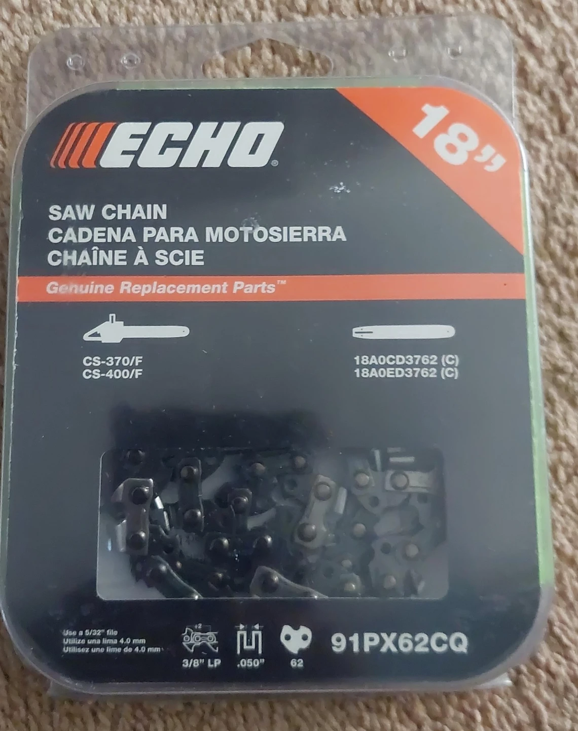 Echo 18 inch Saw Chain 91PX62CQ