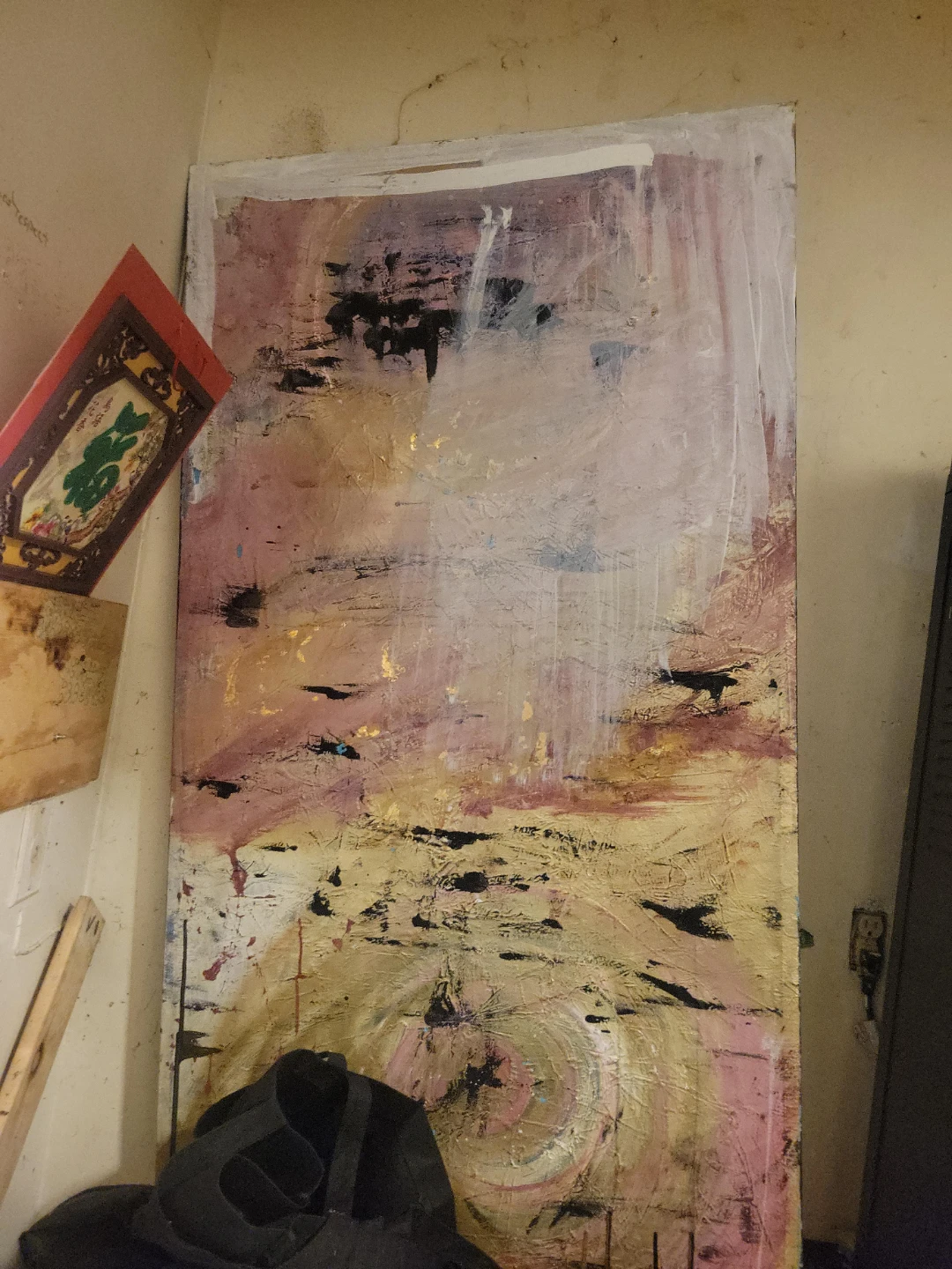Large abstract painting on canvas
