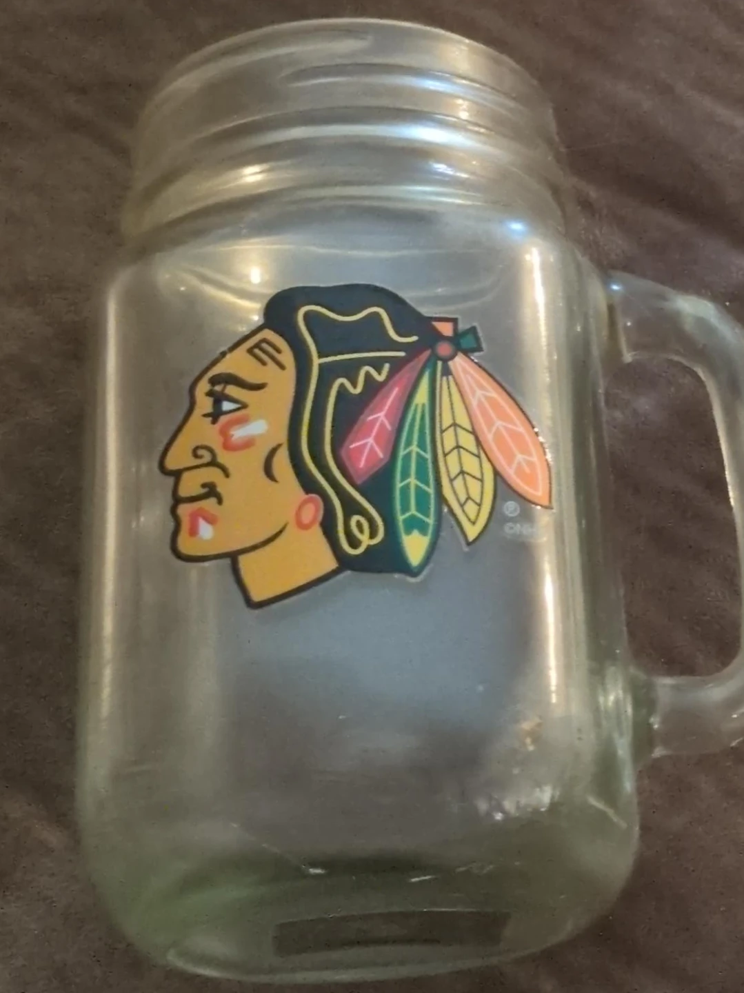 Chicago Blackhawks Mason Jar Mugs (Set of 2)