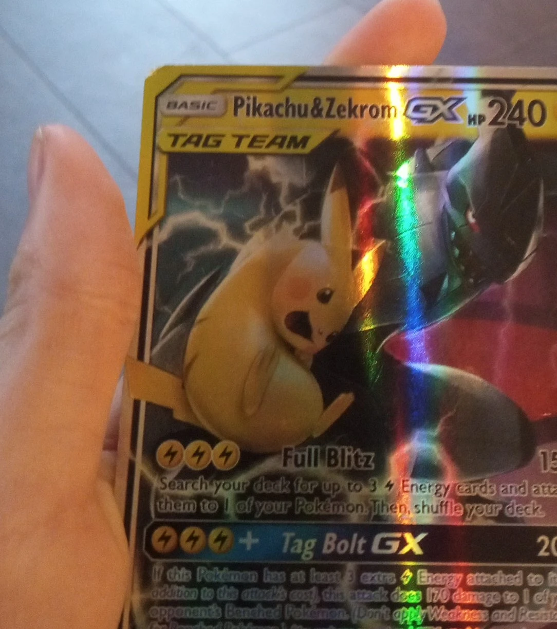 Pikachu & Zekrom GX Tag Team Pokemon Card