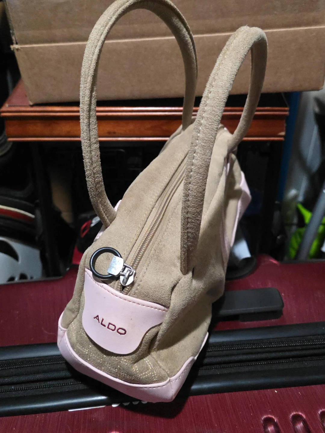 ALDO Suede and Pink Handbag