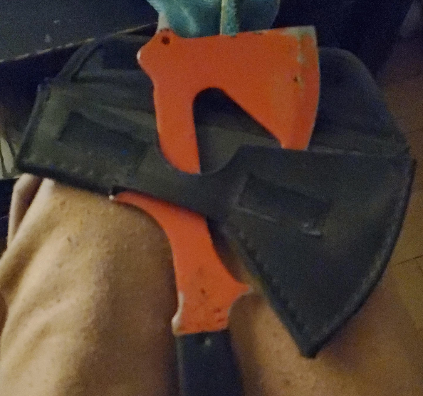 Orange camping hatchet with sheath - photo 2