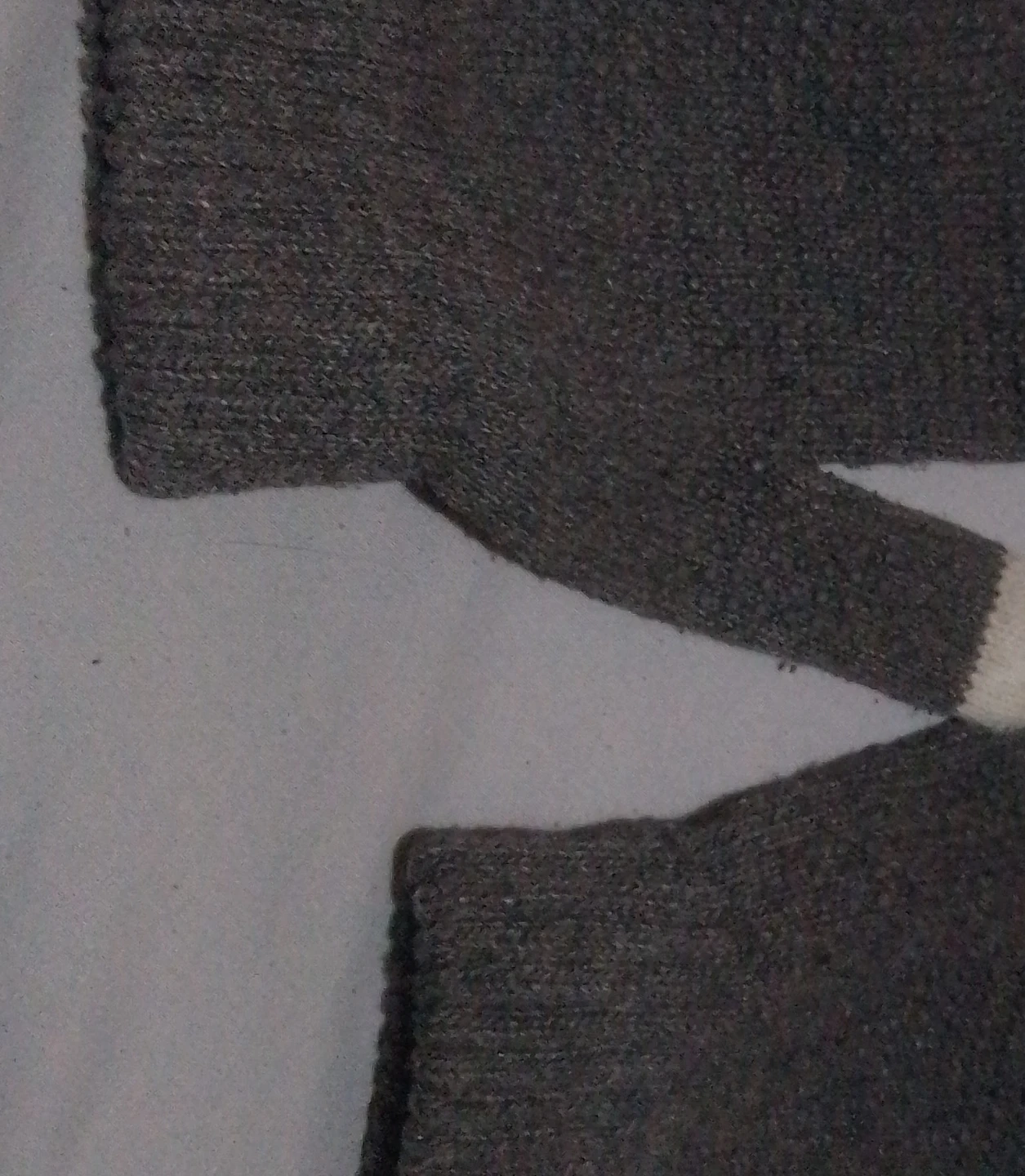 Grey Knit Fingerless Gloves