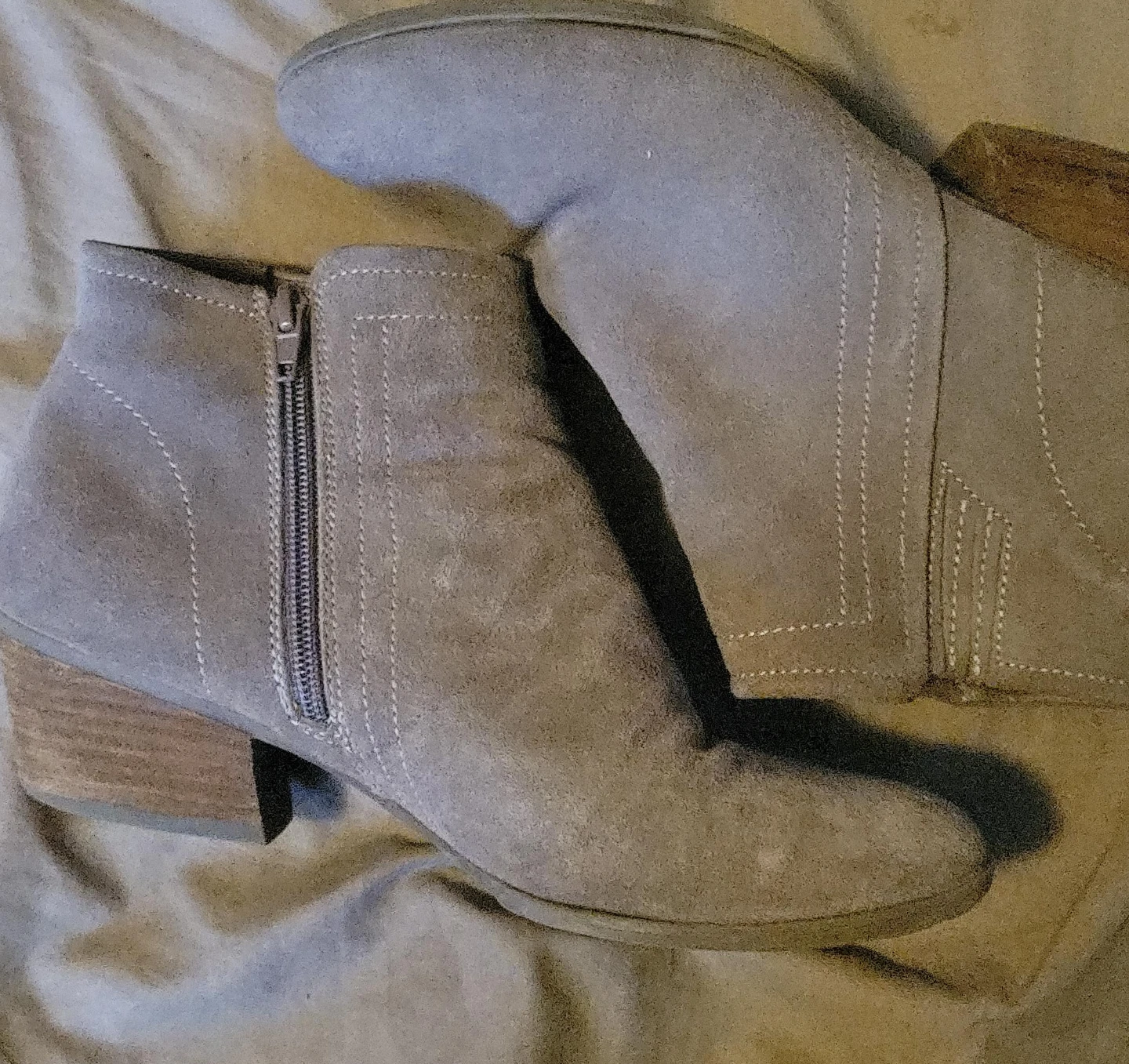 Taupe Suede Ankle Boots