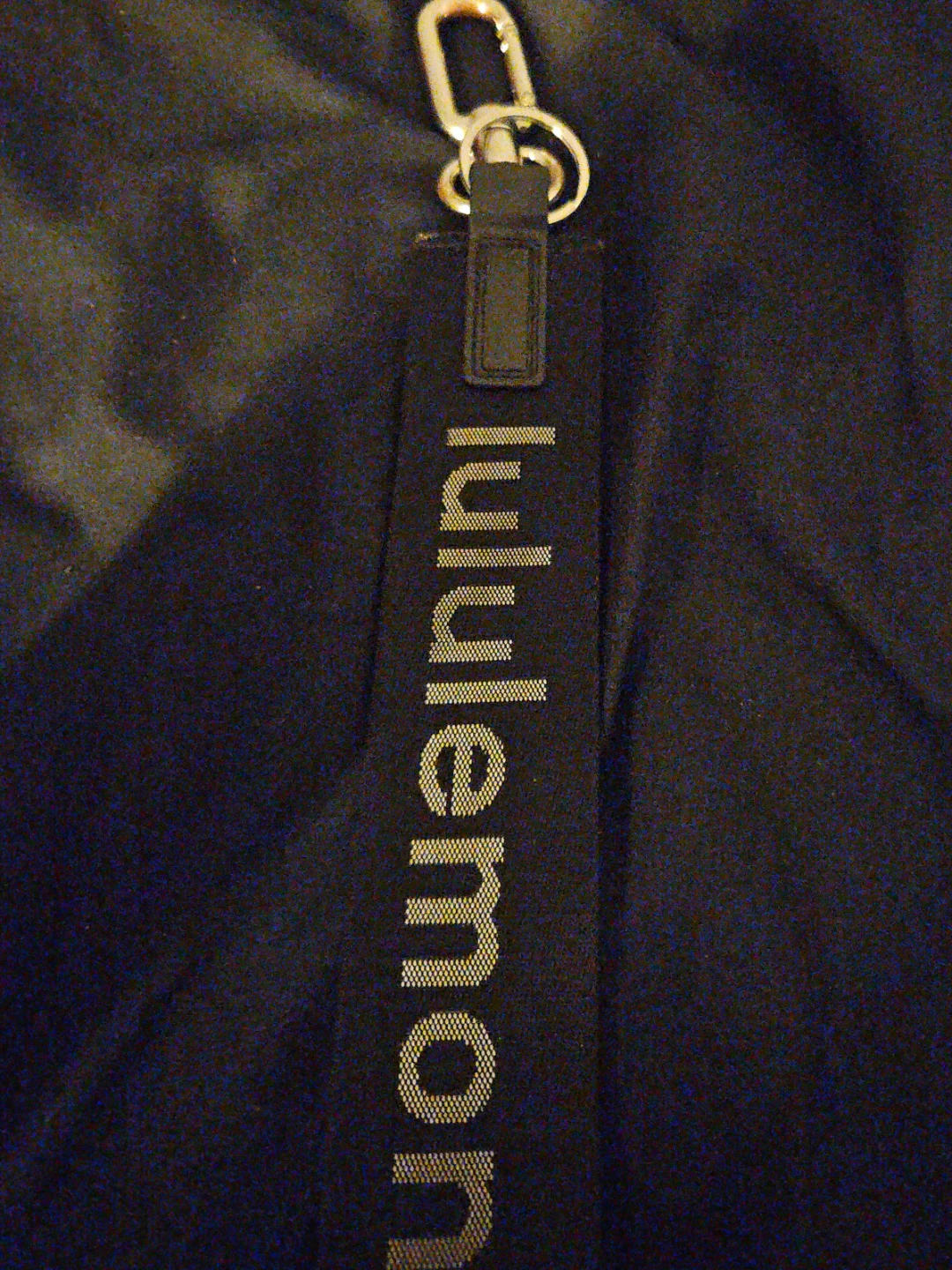 Lululemon Black Key Fob Keychain