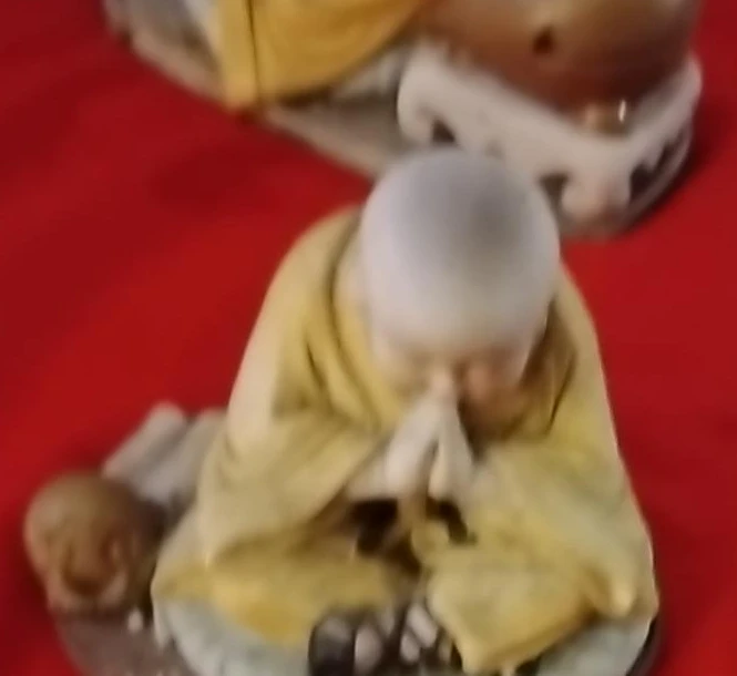 Little Monk Praying Figurine