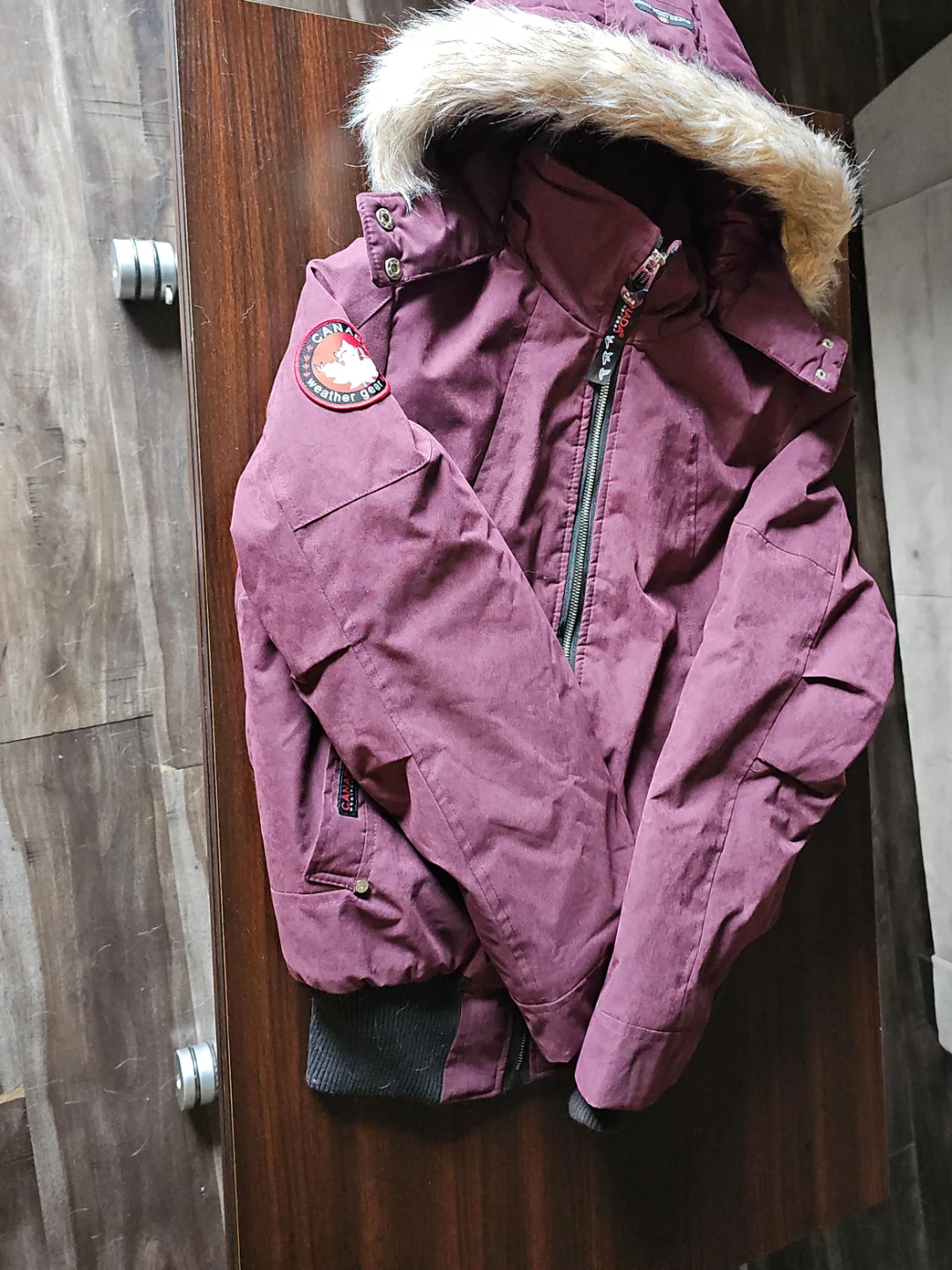 Canada Weather Gear Burgundy Winter Jacket