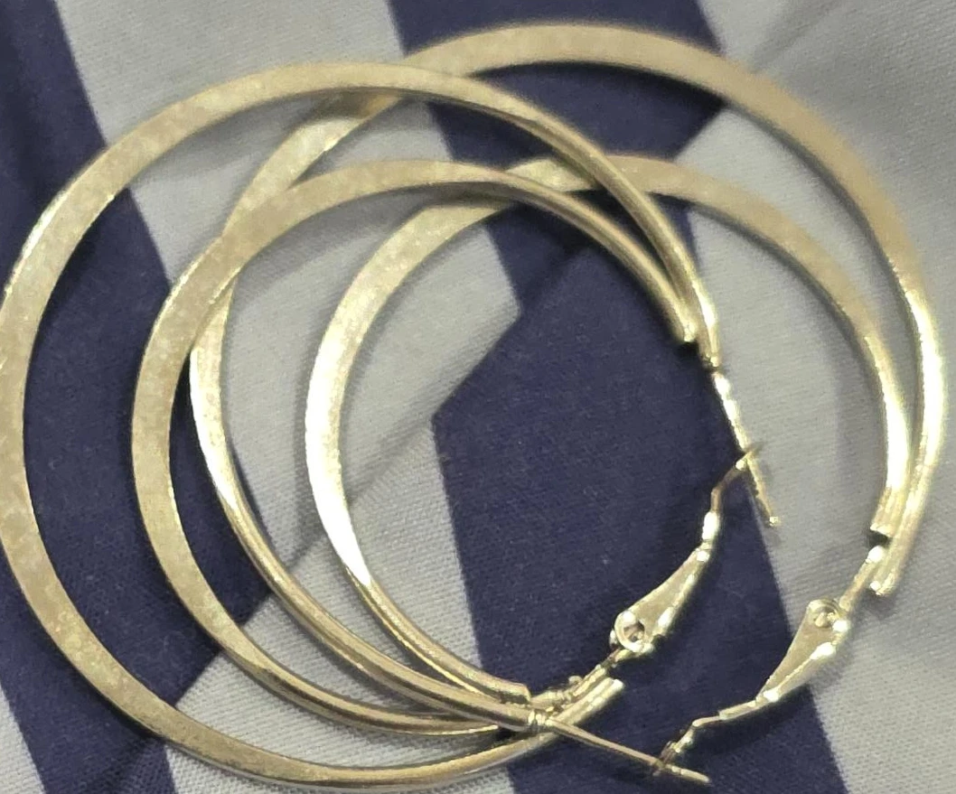 Silver-Tone Hoop Earrings