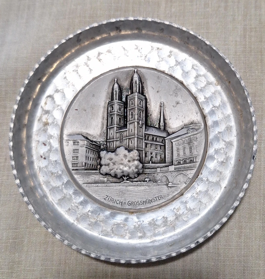 Sigg Zurich Grossmunster Decorative Metal Plate