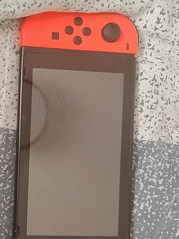Nintendo Switch Console with Neon Red and Blue Joy-Cons