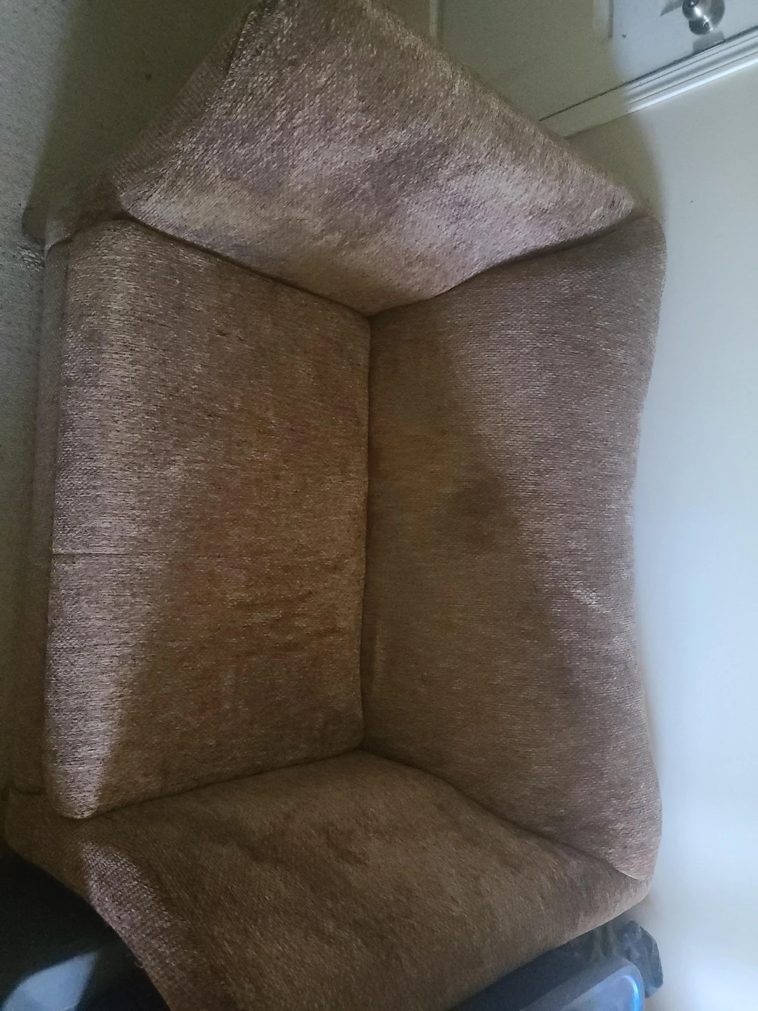 Brown fabric armchair - photo 3