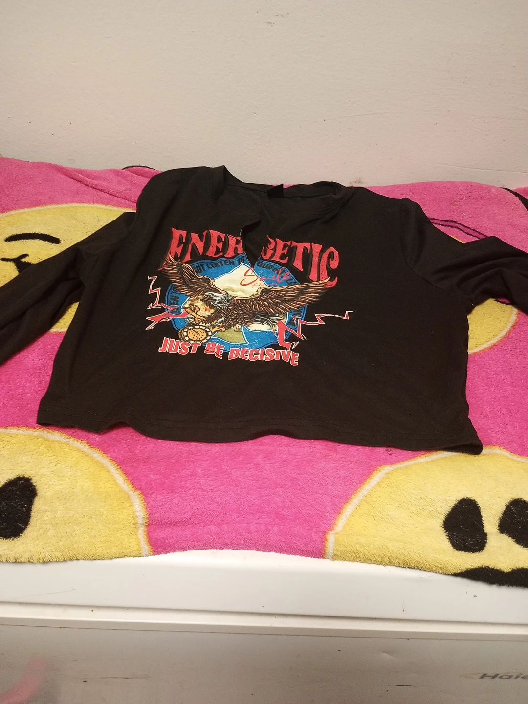 Black Long-Sleeve Graphic Tee