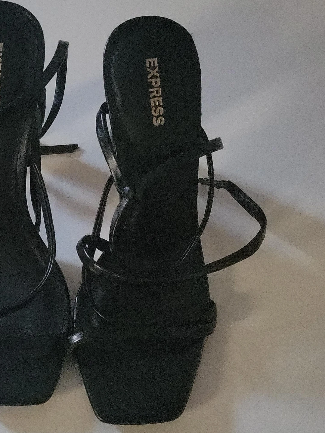 Express Black Strappy Heels