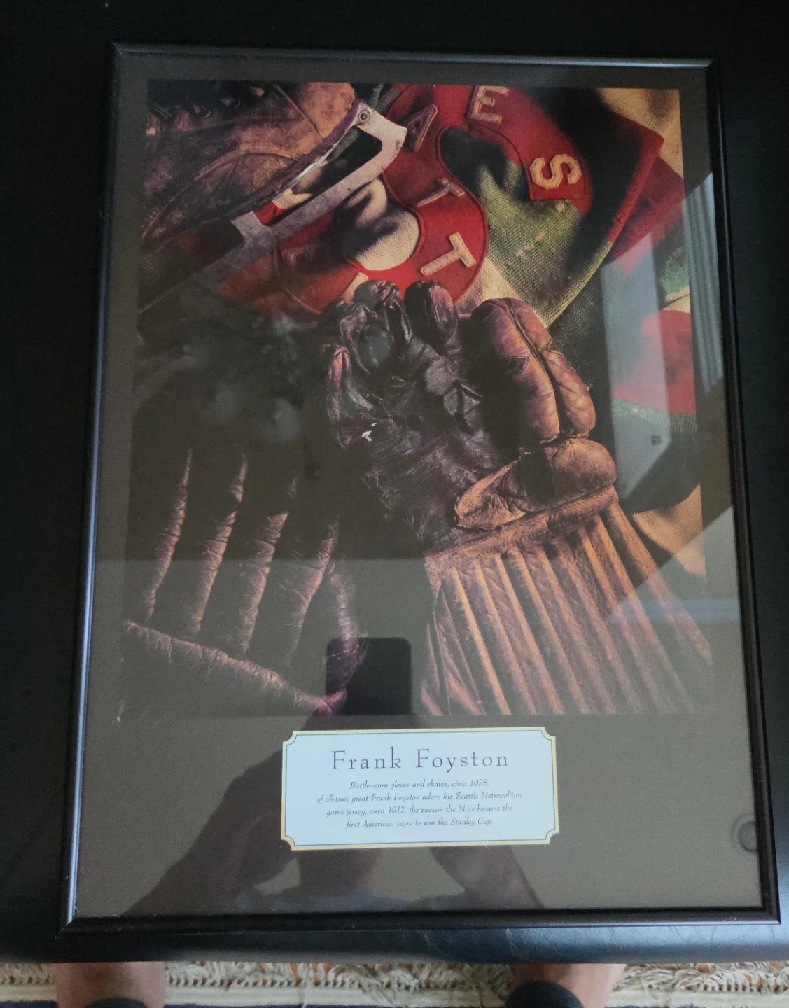 Framed Frank Foyston Hockey Print