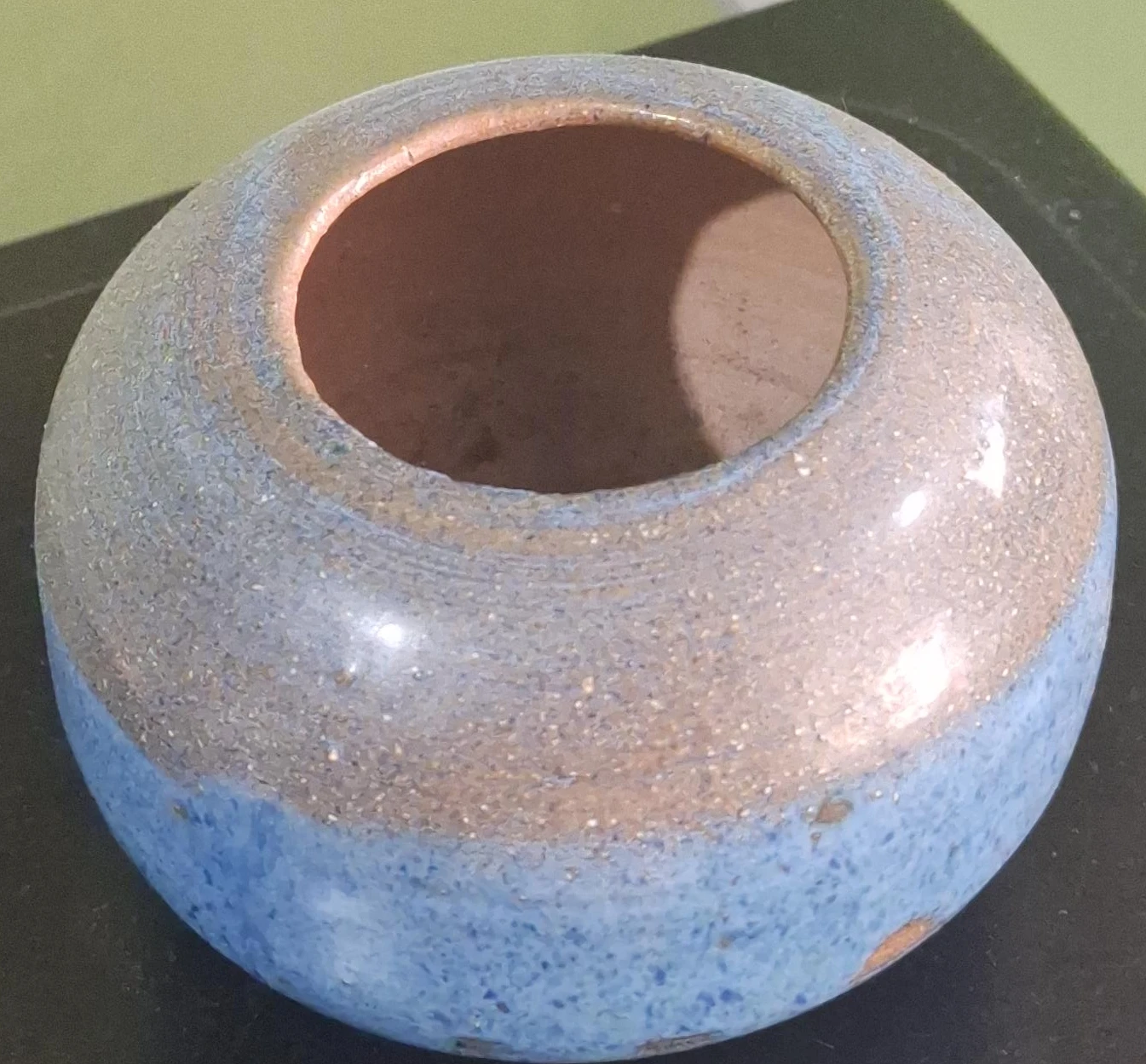 Blue Speckled Ceramic Small Vase