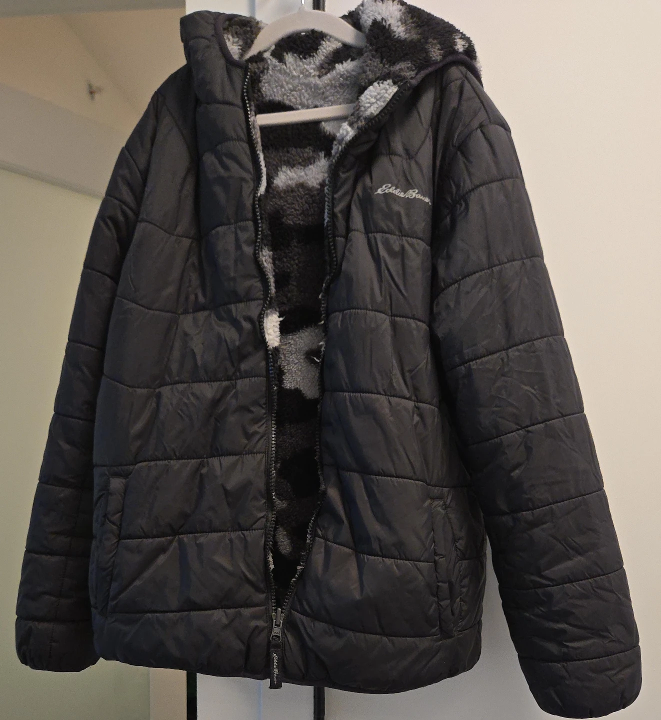 Eddie Bauer Reversible Fleece Lined Jacket