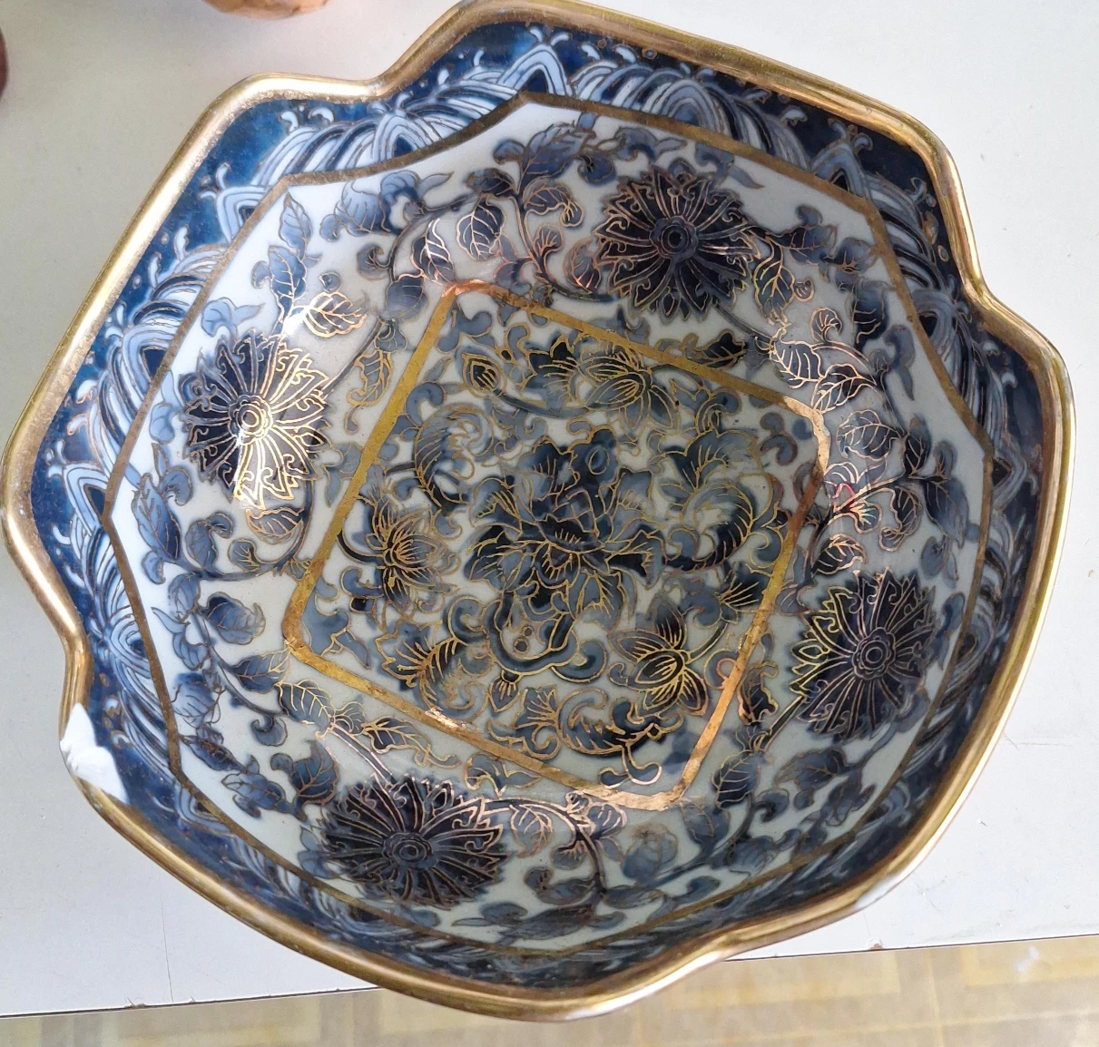 Decorative Blue and White Porcelain Bowl