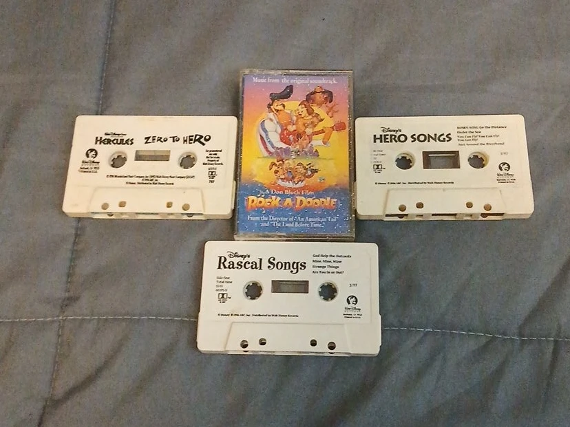 Lot of 4 Disney and Don Bluth Cassette Tapes