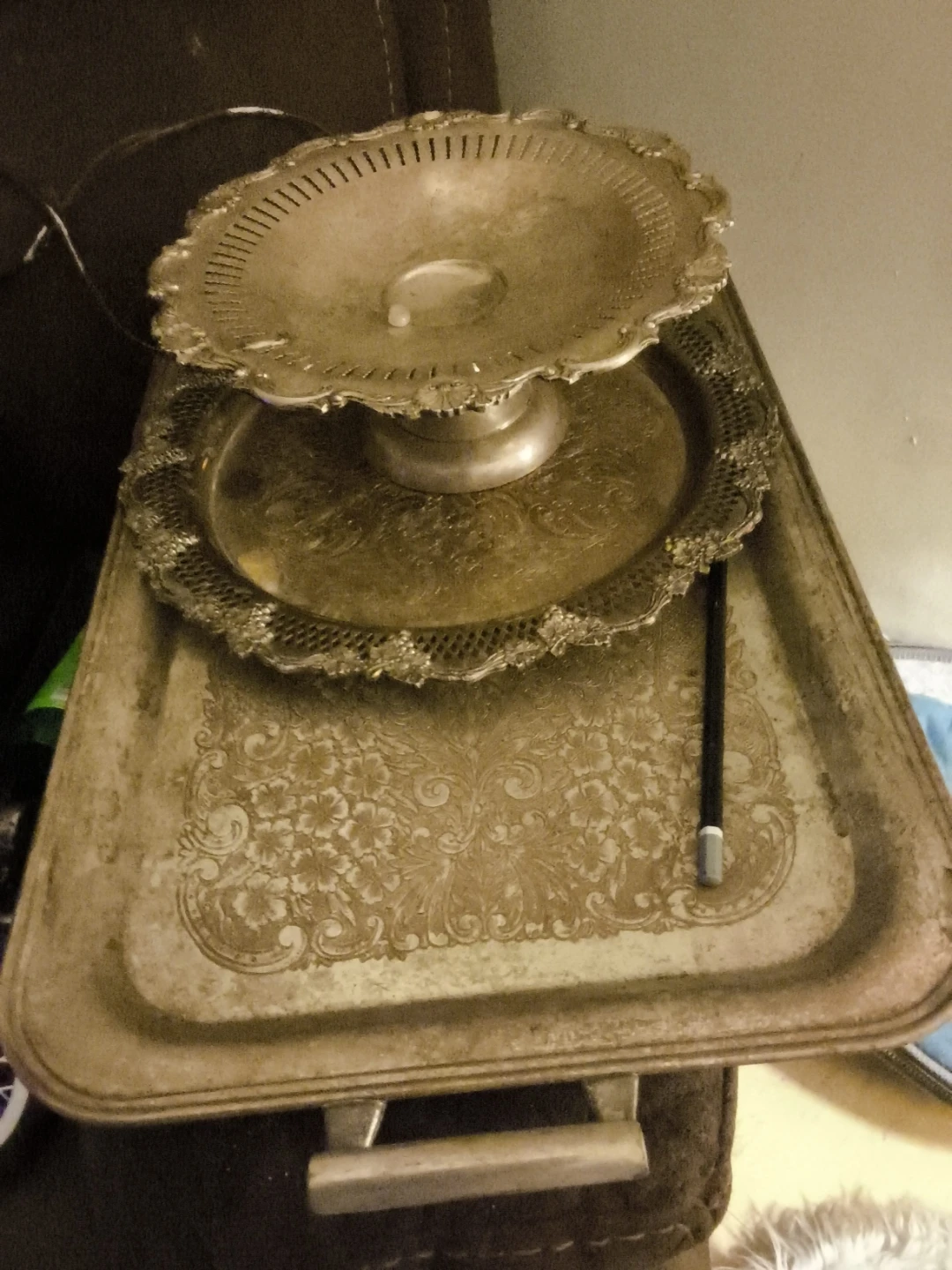 Vintage Silver Plated Serving Set