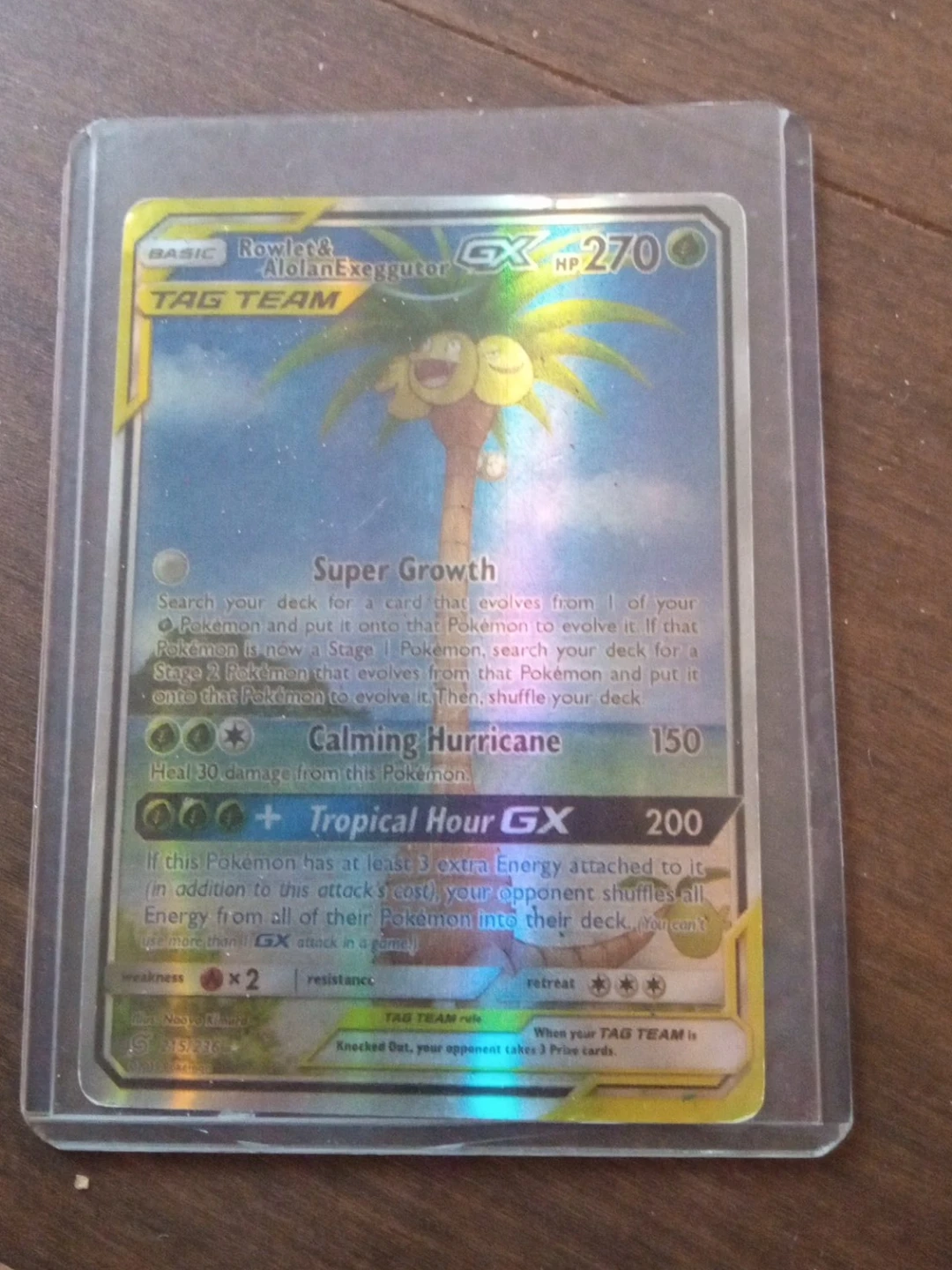 Rowlet & Alolan Exeggutor GX Trading Card