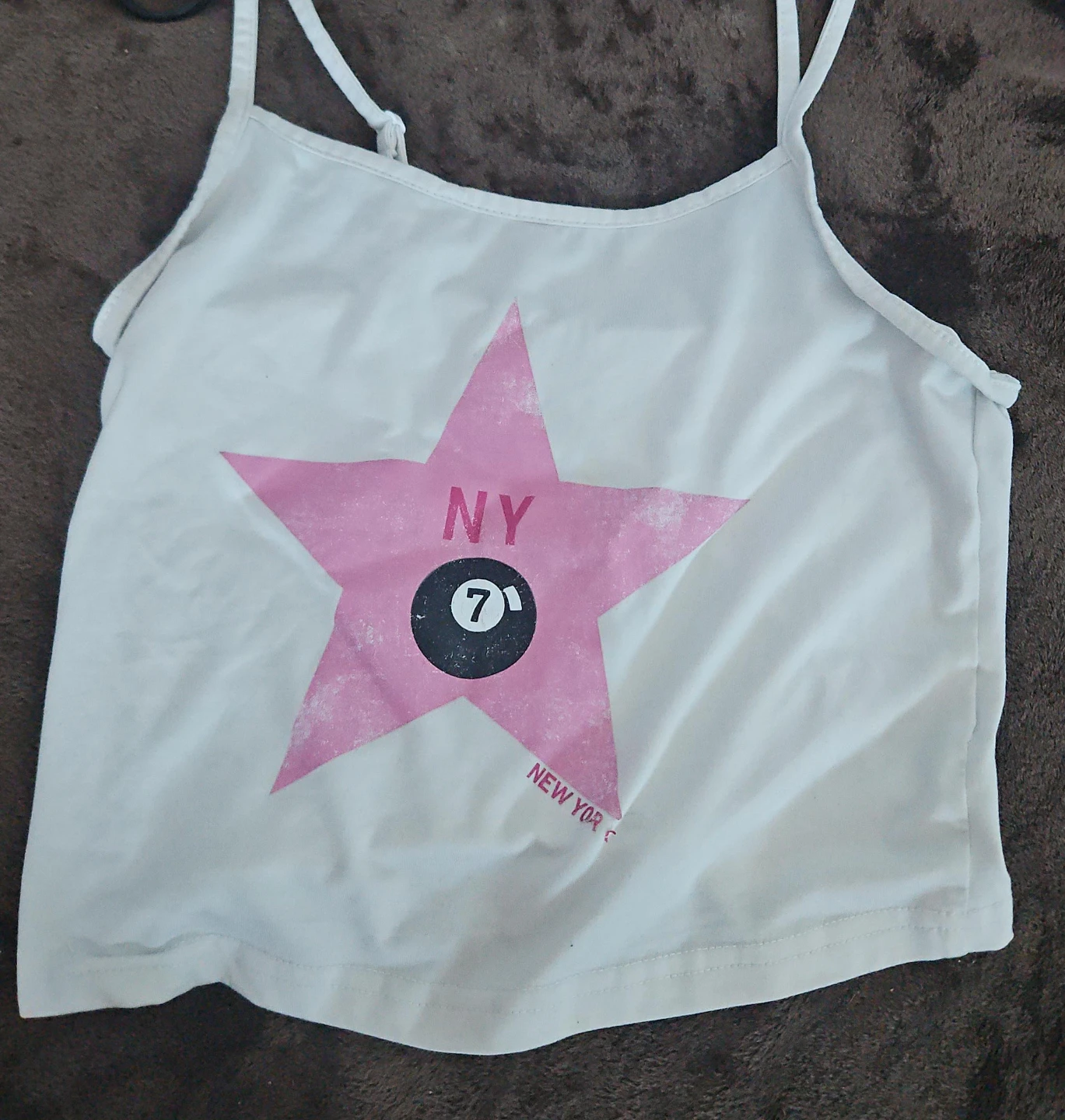 White NY Star Tank Top