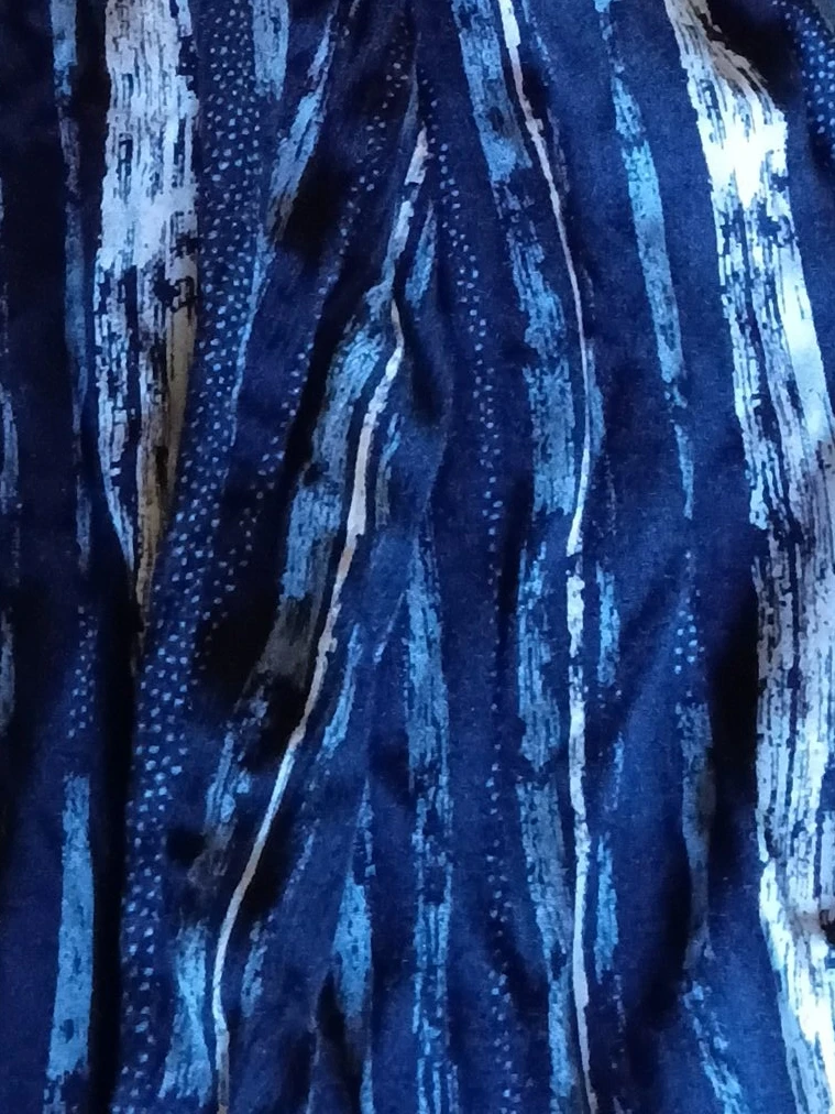 Blue Striped Casual pants