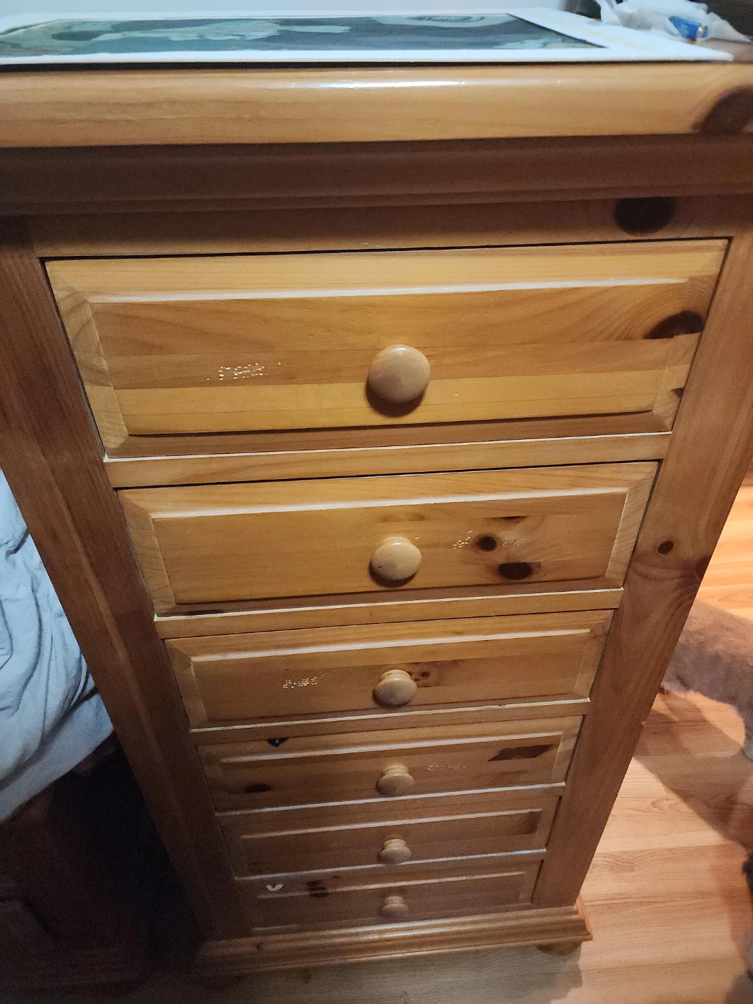Solid Wood 6-Drawer Tall Dresser plus I have twin size bed