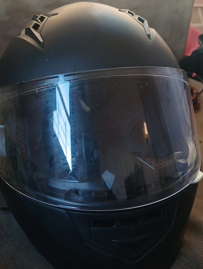 Matte Black Motorcycle Helmet