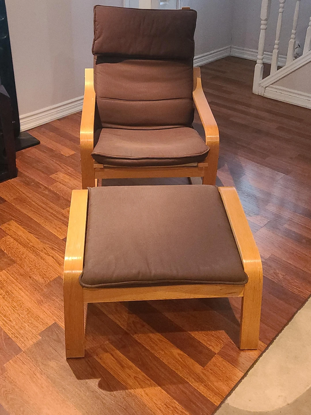 IKEA Poäng Armchair and Ottoman