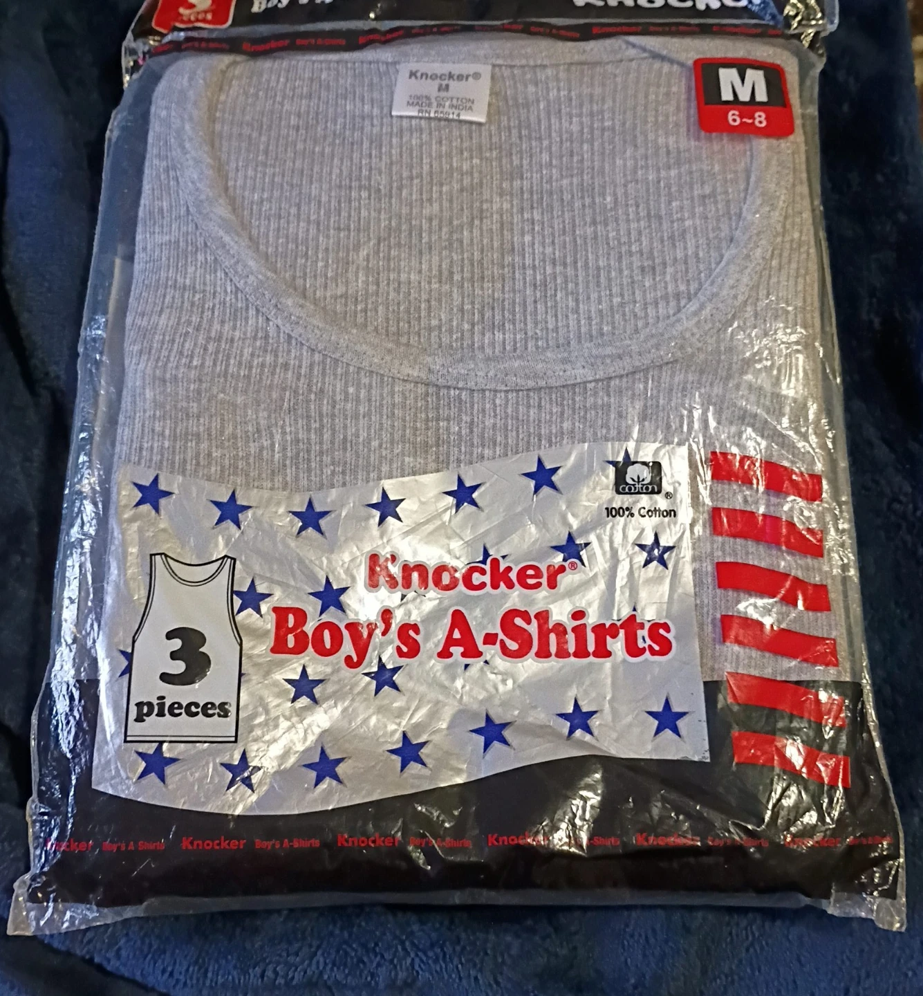 Knocker Boy's A-Shirts 3-Pack Size M