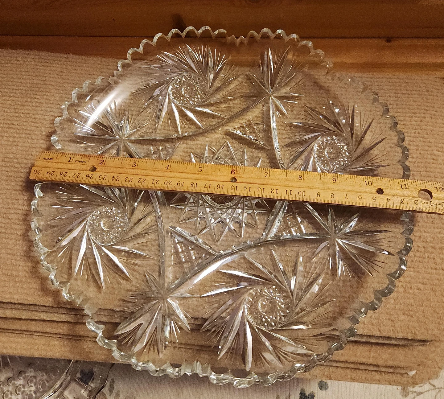 Vintage Crystal Serving Plate