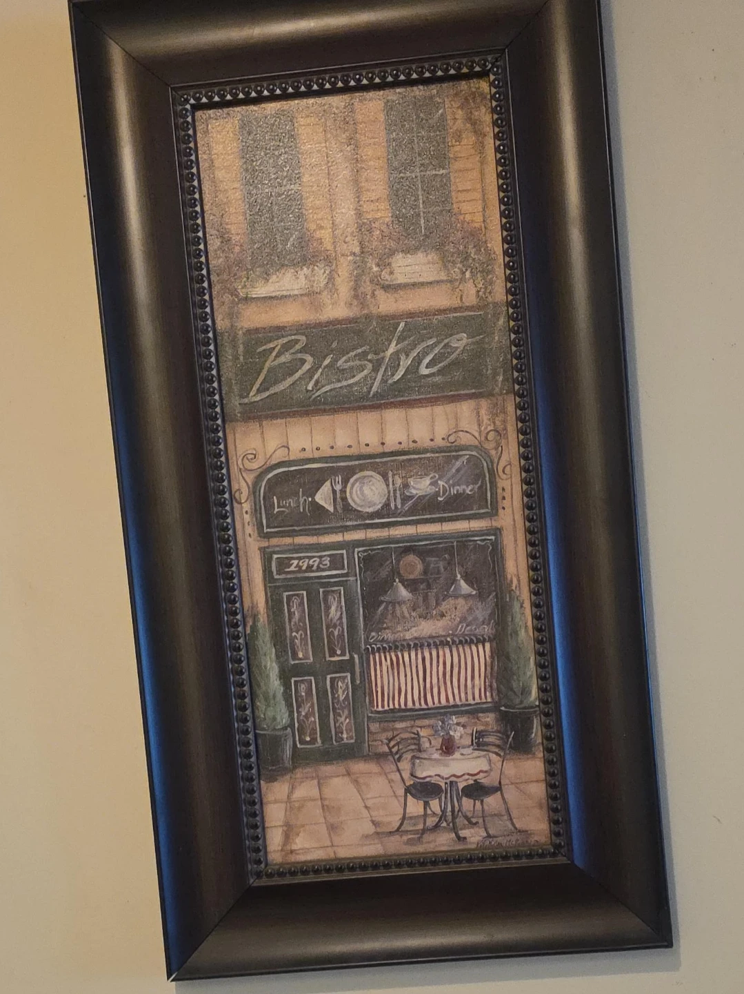 Framed Bistro Wall Art Print